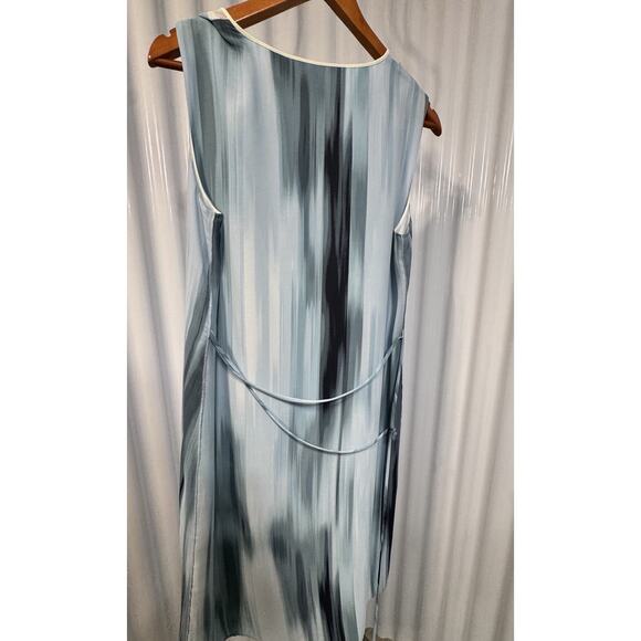 T-Tahari Fergie Dress G1G Patina Gradient Blue/White/Gray Fully Lined Size Med - Picture 5 of 7